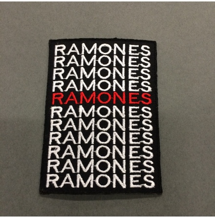 Ramones - Svart Vit/Rd Text - Tygmrke