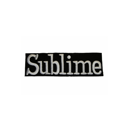 Sublime - Svart/Vit Text Logo - Tygmrke