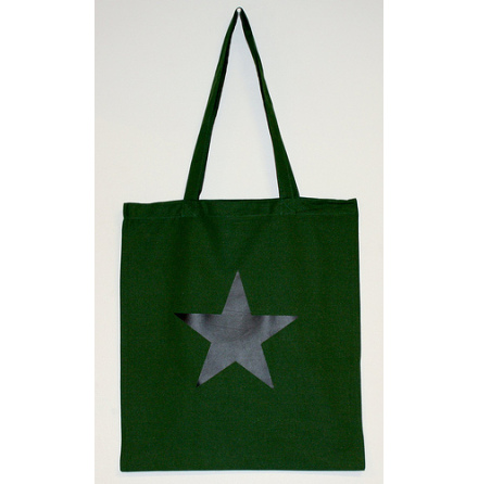 Tygkasse - Svart Stjärna (Militärgrön)