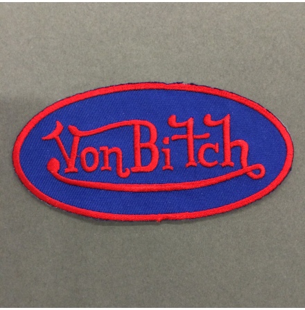 Von Bitch - Blå/Röd Logo - Tygmärke