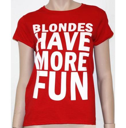Dam Topp - Blondes Have More Fun - Röd
