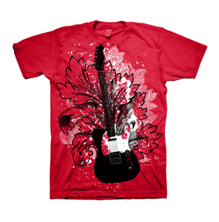T-Shirt - Guitar Floral