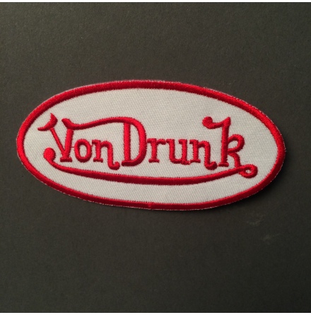 Von Drunk - Vit/Rd Logo - Tygmrke