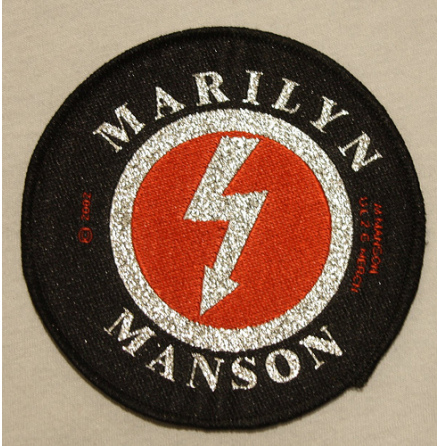 Marilyn Manson - Blixt Logo - Tygmrke