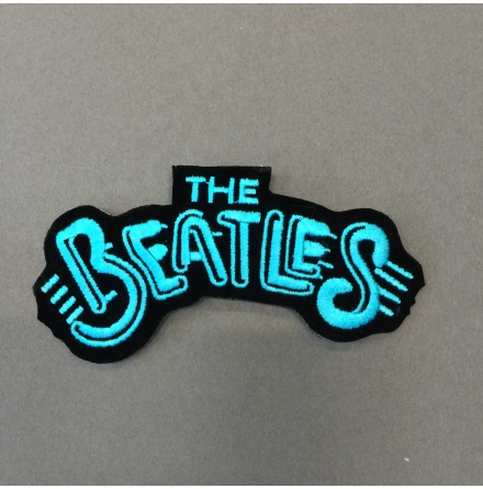 Beatles - Svart/Blå Logo - Tygmärke