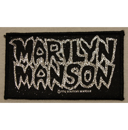 Marilyn Manson - Silver Logo - Tygmrke