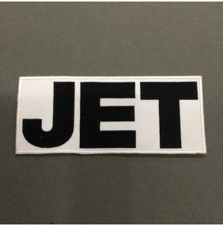 Jet - JET Vit/Svart Logo - Tygmrke