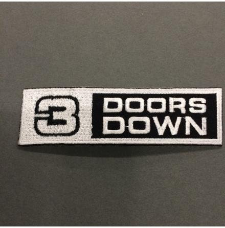 3 Doors Down - Vit/Svart Logo - Tygmärke