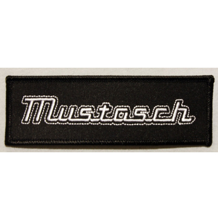 Mustasch - Logo - Svart - Tygmärke