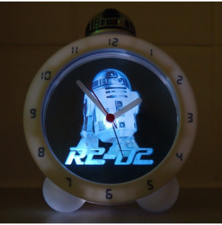 Star Wars Glow In The Dark R2-D2 Alarm Clock with Sound