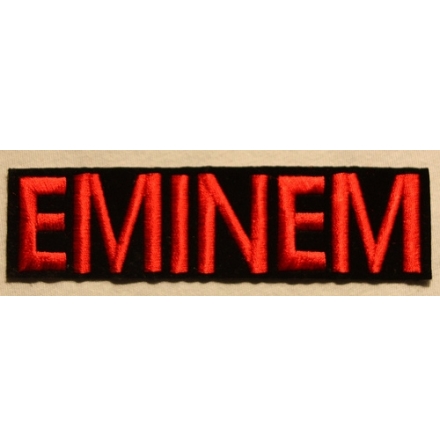 Eminem - Röd/svart Logo - Tygmärke